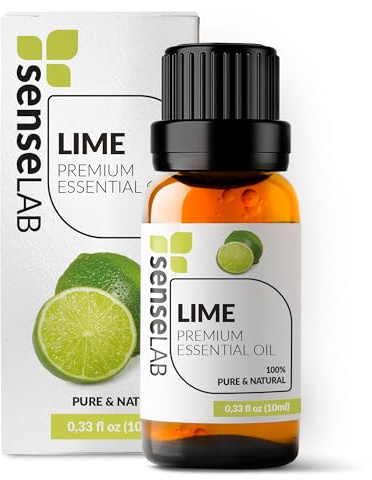 SenseLAB Aceite Esencial de Lima - Aceite de Lima 100% Puro de Grado Terapéutico para Difusor de Aromaterapia y Humidificador - Aceite para el Cuidado de la Piel - Atomice para Subir el Ánimo (10 ml)