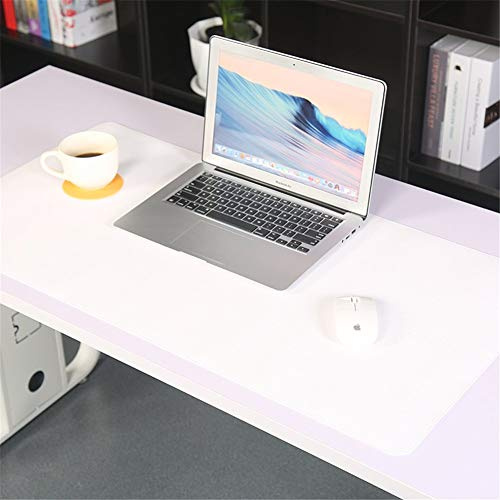 Büro Leder Mauspad Multifunktional Schreibtischunterlage Wasserdicht Mausmatte PU-Leder Gaming Mauspad Wasserdicht-120x60cm-Weiß