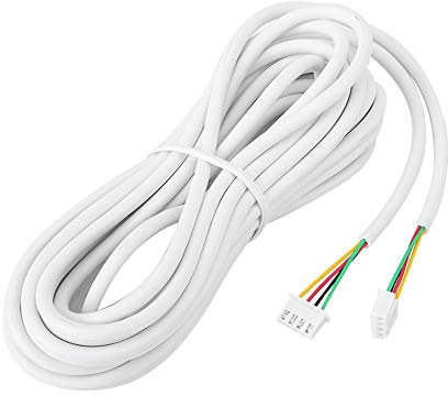 MAGT Cable Visiophone 4 Fils 25 m 0,3 mm², Câble En Cuivre De 4 Conducteurs Câble d'Interphone Vidéo Flexible Rond Pour Système De Visiophone Porte