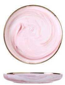 Servizio di piatti Piatti di cena rosa Placran Plats Insalata di frutta Piatto profondo Tableware Decorazione Accessori da cucina Servizio da tavola (Color : H)