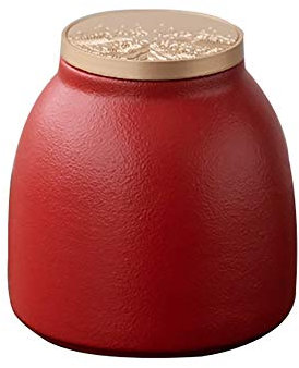 Funeral Urn Cremation UrnsFor Ashes Mini Funeral Urn Cremation Urns Ceramics Seal Feuchtigkeitsfester Gedenkstein für Krematorium Store Eine kleine Anzahl von Haustieren Asche Gedenken (Color : Red)