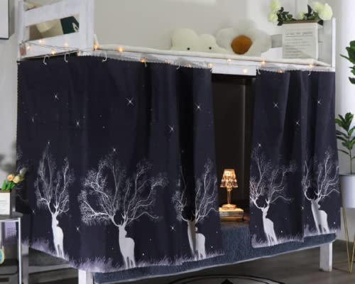 Bettvorhang Etagenbett Zelt Vorhang Blackout Vorhänge Moskitonetz Hochbett Schlafzelt Schlafsaal Mid-Sleeper Bett Zelt Vorhang Tuch Staubdicht Moskito für Studentenwohnmein Kinderzimmer Kinderbett