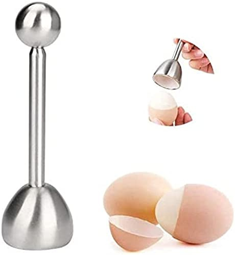 Youning Eierköpfer Edelstahl Eieröffner Hart und Weich Gekochte Eier Eieröffner Eier Cutter für Zuhause Küche 13 cm Eier Cracker Eierschale Abscheiderentferner Küchenwerkzeug (1PC)