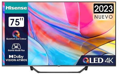 Hisense TV 75A7KQ - QLED Smart TV de 75 Pulgadas Televisor, con Quantum Dot Colour, 60Hz VRR, Dolby Vision & Dolby Atmos, Bluetooth & HDMI, Compartir en el televisor, Alexa Built-in (2023)