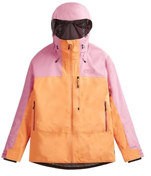 Picture W Sylva 3l Jacket Colorblock-Orange-Pink - Wasserdichte atmungsaktive Damen Freeride Skijacke, Größe S - Farbe T