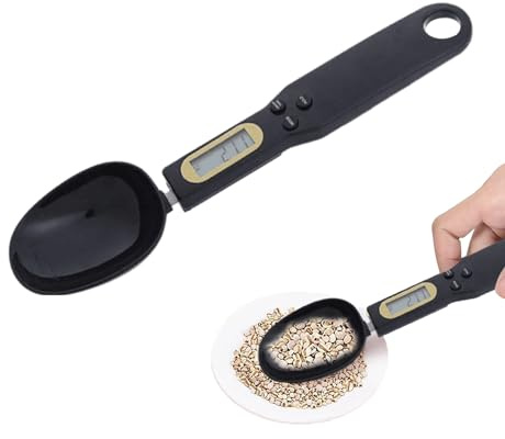 Cucchiaio di pesatura, misurino digitale, cucchiaini dosatori con display | Bilancia digitale per erogare caffè, latte, farina, condimenti, peso da 0,1 grammi a 500 grammi