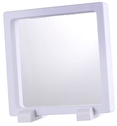 SHERCHPRY Satz Aufgehängte Schmuckvitrine Schwebender Rahmen Für Schmuck Vitrine Mit Schwebendem Rahmen Schwimmende Halterung Ansehen Betrachten Bilderrahmen Weiß 3d Armband