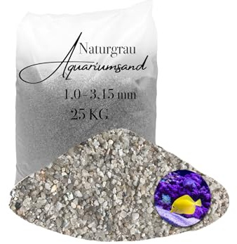Aquagran Aquariumsand Aquariumkies 25 kg 1,0-3,15 mm hellgrau gewaschen kantengerundet Quarzsand
