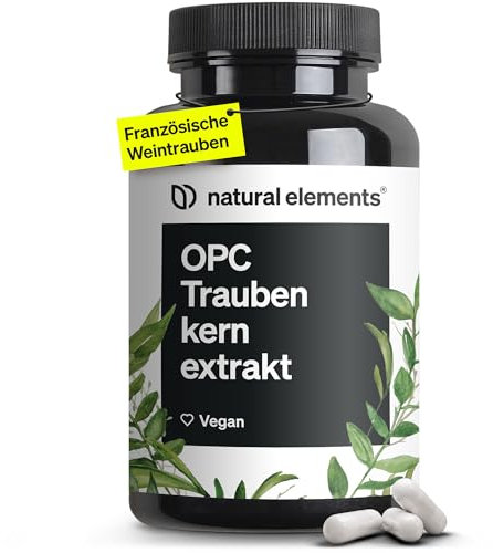 OPC Extrait de Pépins de Raisin – 90 gélules hautement dosées – pour 3 mois – OPC issues de raisins français – végane, haute biodisponibilité – produit et contrôlé en labo en Allemagne