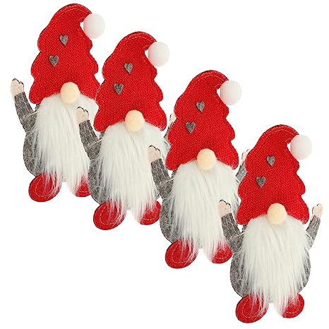 PRETYZOOM Festliche Weihnachts-besteckhalter-tasche Entzückende Geformte Taschen 4-tlg. Geschirr-beutel