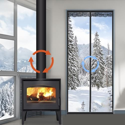 Küche Thermo Vorhang Tür Winter,Transparente EVA Türvorhang Kälteschutz Selbstschließend Magnet Wärmeschutzvorhang ohne Bohren für Schlafzimmer
