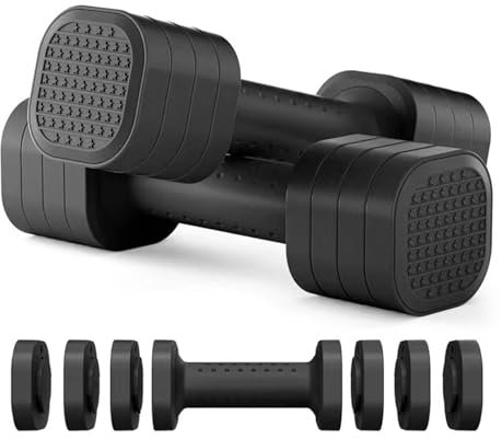 Frauen Hantel, Verstellbare Hantel, 1 Paar Frauen Hantel, Verstellbare Gym Gewichte, 0,9 kg 1,4 kg 1,8 kg 2,3 kg Hantel-Set, 4-in-1 Übungshanteln für Frauen Training Workout