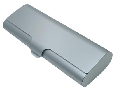 HUATEEN Brillenetui Hardcase Aluminium Grau - Hartschalen Metall-Brillenetui für Damen Herren - Ideal für Schule, Lesen, Outdoor & Haushalt
