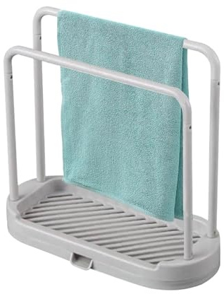 Dishcloth Dryer Rack - Countertop Dishcloth Dryer Rack | Sink Hanging Dishcloth Storage | Dishcloth Hanger Rack With Sponge Storage | Dishcloth Holder With Drainage Tray For Sponge, Dish Cloth