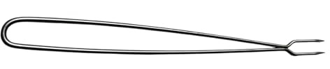 Forchettone Professionale in Acciaio Inox, 60 cm, Due Punte, Made in Italy