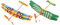CIYODO Educational Toy for Boys and Girls 2pcs Mini Glider Planes Foam Aeroplane Rubber Band Flying Toy Airplane