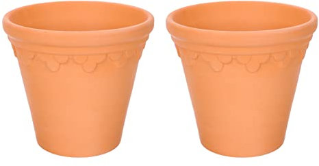 SUPVOX Maceta de Cerámica Drenaje, 2 Piezas, Estilo Simple para Jardín