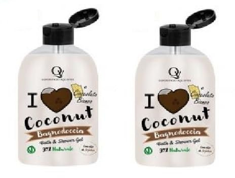 Bagnoschiuma Set da 2, 4 o 8 Pezzi, 500 ml, Fragranze Cookies, Cocco e Cioccolato, Cheesecake, Latte e Miele (2 pezzi, COCCO&CIOCCOLATO)