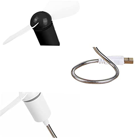 Ciieeo Ventilador Portátil USB Flexible y Silencioso Mini Ventiladores USB Color Aleatorio de 4 Piezas, para Oficina y Escuela Ideales para Celebracion Verano
