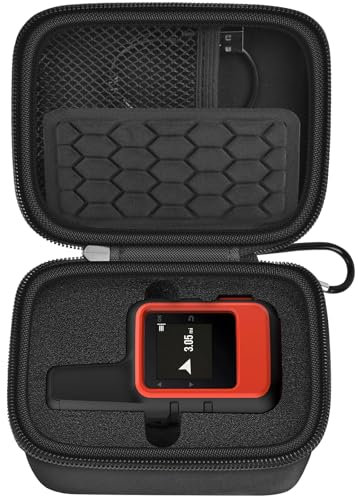 Satellite Communicator Case Compatible with Garmin InReach Mini 2/010-01879-00 InReach Mini for Camping & Hiking (Black+Black Zipper)