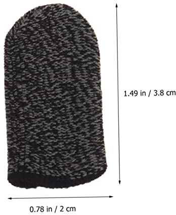 DOITOOL 10 Stück Touchscreen Fingerschutz aus Nylon Elastische Anti Schweiß Fingerlinge für Mobiles Gaming Rutschfest Schwarz Fingerhüllen für Mobilgeräte