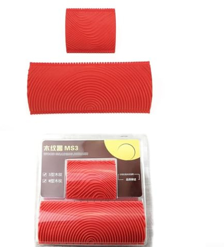 CashMuch Set di 2 pennelli a rullo in gomma per pittura murale, colore arancione, 72 x 64 mm e 90 x 30 mm, per mobili e soffitti