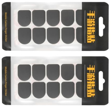 NUOBESTY Autocollants de Protection pour Doigts en Fibre de Carbone Gris 10 Pièces Manchons Jetables Antisueur pour Jeux Mobile sur Écran Tactile