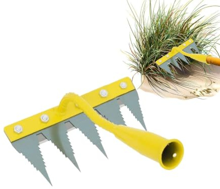 Rastrillo de jardín Herramienta resistente para escardar | Escardadores manuales para Patio Parterre Invernadero Vivero Frutal Granja Agrícola Exterior Jardín Ornamental Césped