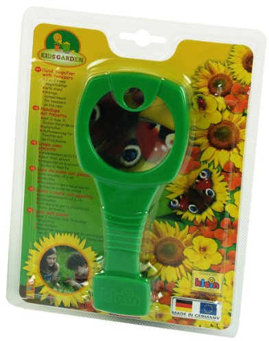 Theo Klein 2634 Handlupe | Kinderlupe mit 2- bis 4-facher Vergrößerung | Inkl. Ständer, Pinzette und Staufach | Maße: 17 cm x 3,2 cm x 22 cm | Spielzeug für Kinder ab 3 Jahren