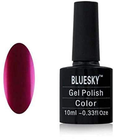 Bluesky Gel Nail Polish, Metallic Effect, Fuschia Frenzy MT10, Pink, Long Lasting, Chip Resistant, 10 ml (Requires Drying Under UV LED Lamp)