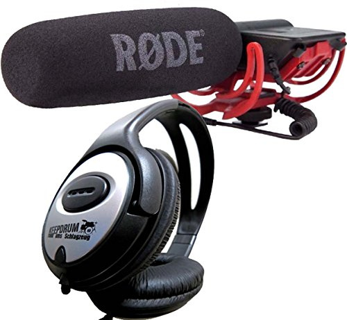 Rode VideoMic Rycote Kameramikrofon Richtmikrofon + keepdrum Kopfhörer