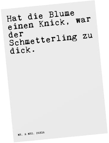 Mr. & Mrs. Panda Grußkarte Hat die Blume einen... - Geschenk, bildkarte, Ansichtskarten, Postkarten, Postkarte, Spruch, kunstkarte, Sprüche, lustiger, Schmetterling, Freundin