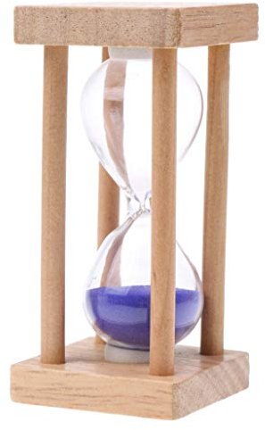 Clessidra da cucina, durata 5 minuti, in legno e vetro