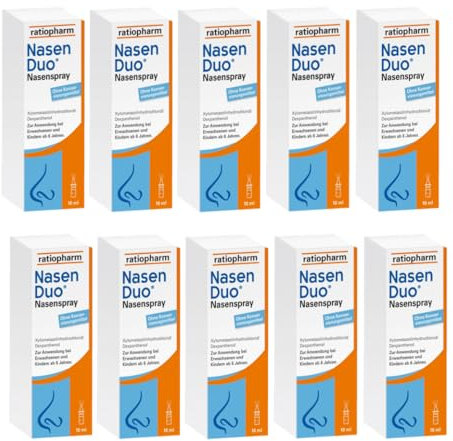 Nasenduo Ratiopharm Nasenspray Erwachsene Sparset 10 x 10ml