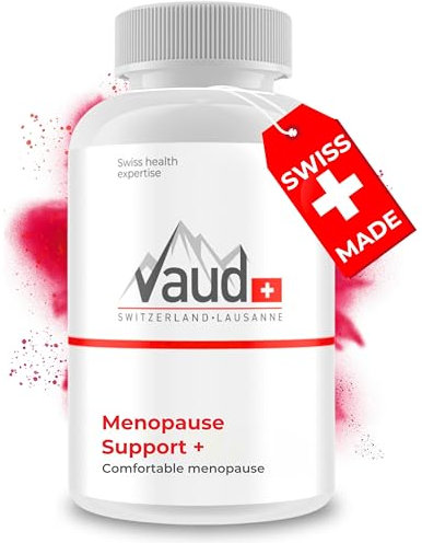 VAUD® Menopause Support – 60 Capsules - Hautement dosées avec Vitamine D, B6, Silicium, Isoflavones, Actée à Grappes Noires, Gattilier, Luzerne - Naturel - Végan - Testé en Laboratoire