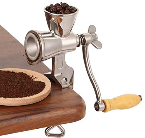Manual Grinder, Hand Coffee Mill Coffee Cereal Adjustable Hand Cranking Grinding Mill Stainless Steel Multipurpose Grinder Flour Maker