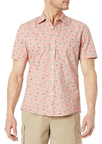 Amazon Essentials Camicia con Stampa a Maniche Corte vestibilità Regolare Uomo