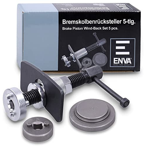 ENVA MADE FOR QUALITY Set Universale per Il ripristino dei Pistoni dei Freni 5-TLG Strumento per Il ripristino dei Pistoni dei Freni Set per Il ripristino dei Pistoni dei Freni di Alta qualità