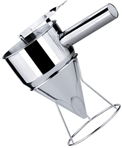 TOPBATHY Trichter Pfannkuchen Spender Kuchen Backen Werkzeug Edelstahl Fett Separator Abnehmbare Griff Trichter Für