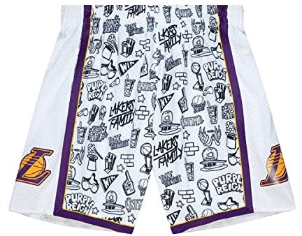 Mitchell & Ness NBA Doodle Swingman Shorts - Los Angeles Lakers, M