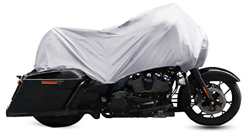 X AUTOHAUX, Telo coprimoto leggero, impermeabile, antipioggia, antipolvere, per esterni, taglia XL, per la maggior parte delle moto da turismo Cruiser.