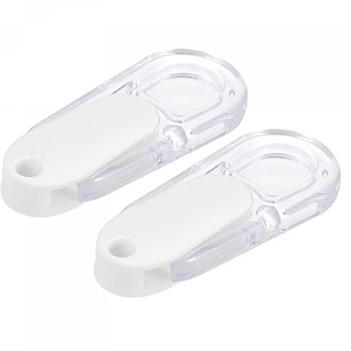 sourcing map Jalousienschnur-Gewicht, 2 Stück, 87 mm, Vorhang-Fensterladen, Perlen-Kettengriff, Römer, vertikal, Rollo, Zubehör, Weiß