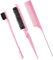 AUXSOUL 3 pezzi Spazzola Pettini per Styling Capelli, Professionale a Doppio Bordo, Spazzola per Bordi Pettine a Coda Topo,per Styling, salone parrucchieri