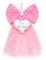 Crociedelizie, fiocco nascita bimba personalizzato in tulle rosa con ricamo nome ricamato elegante semplice coccarda fuori porta cuore