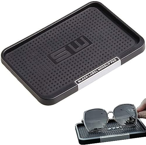 WZTCIBUR rutschfeste Matte für Auto Selbstklebende Auto-Armaturenbrett-Ablage hitzebeständige Auto-Armaturenbrett-Ablage mit Handy-Halterung für Münzen Handy Schlüssel GPS Sonnenbrille (schwarz)