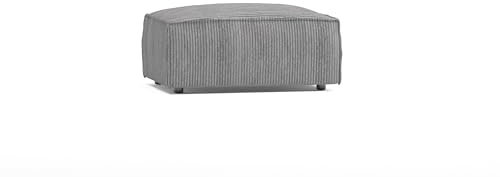 S-Style Möbel Nante Hocker Sitzhocker Puff Pouf Fußhocker Gepolstert Sitzpouf Polsterhocker für Wohnzimmer Schlafzimmer 93 x 77 x 46 cm Hellgrau