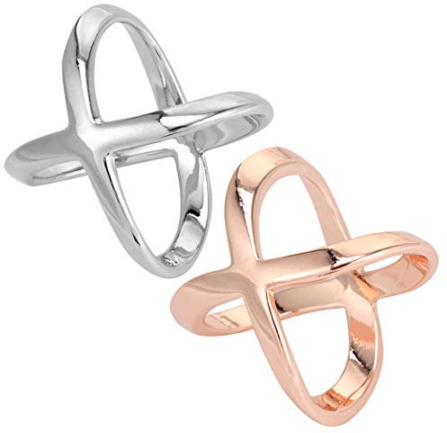 EXCEART Schalring Schalschnalle Schalclip 2 Stück Kreuz Stil Leichte Legierung Dekorative Schmuckstücke für Schals und Tücher Qualität für Mode Schals