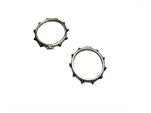 BLUSUPERSHOP mis19 UN ANELLO ROSARIO metallo CON 10 GRANI e croce PER PREGHIERA ROSARIO misura italiana 19 colore argento