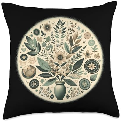 Herbal Wellness Herbalism Throw Pillow