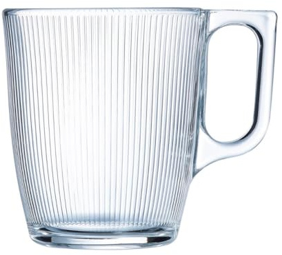 Luminarc Stripy Lot de 6 tasses en verre 25 cl Sodo Passe au micro-ondes Convient au réfrigérateur écologique